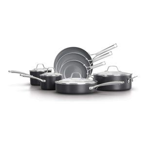 Calphalon 11-Piece Pots and Pans Set with Oil-Infused Ceramic Future-NEW & Box